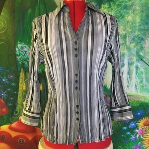 Clichy Strip Button down dressy Medium Shirt